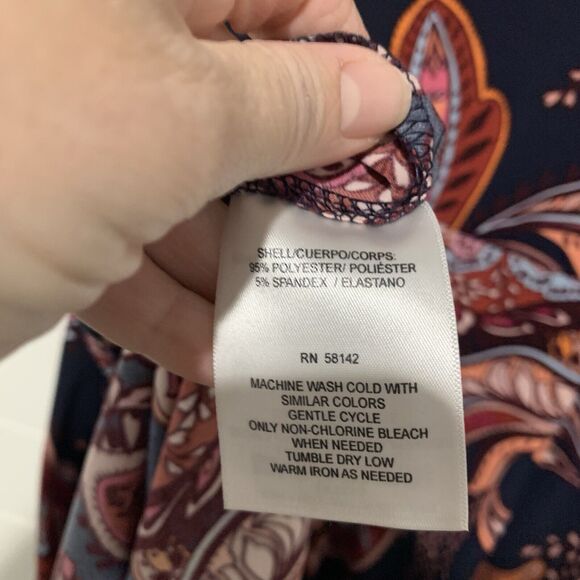 Maggy London Blue and Pink Sheath Maxi Dress - Picture 5 of 6